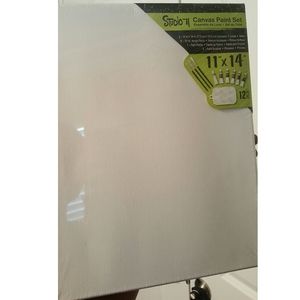 Canvas Paint Set w/ Brushes + Paint Included